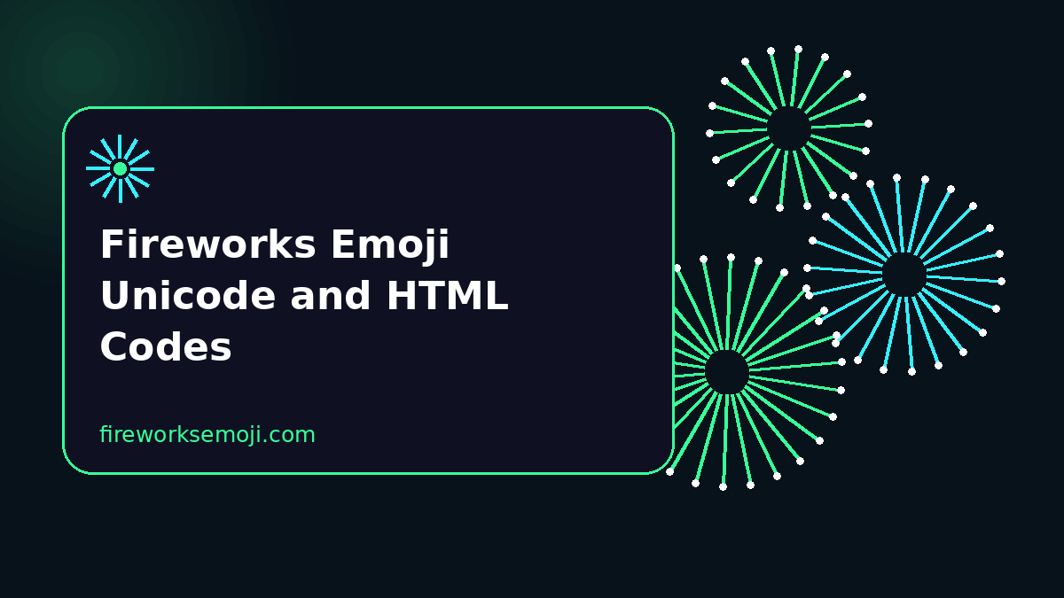 Fireworks Emoji Unicode and HTML Codes